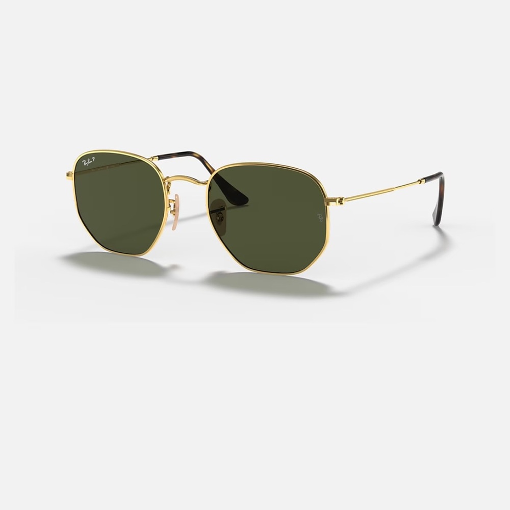 Ray ban sunglasses unisex hexagonal flat lenses